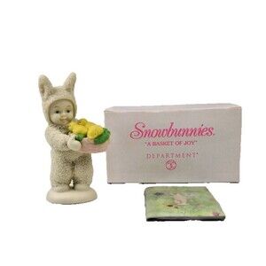 Department 56 Snowbunnies A Basket Of Joy Figurine MIB